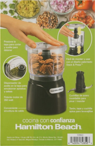 Hamilton Beach 3 Cup Stack & Press Food Chopper Perspective: right