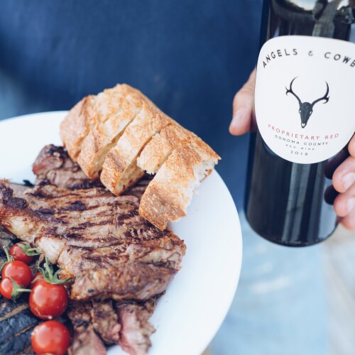 Angels & Cowboys Proprietary Red Blend Wine Perspective: right