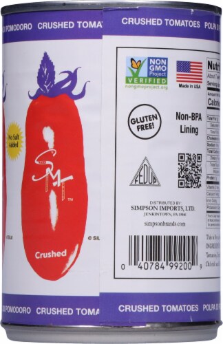 San Merican Crushed Tomatoes - No Salt Added Perspective: right
