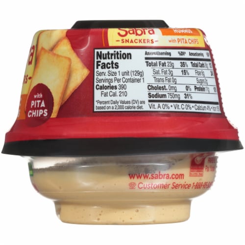 Sabra Classic Hummus & Pita Chips Snackers 4.56 oz Perspective: right