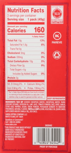 Sabra Kids Taco Dip & Rolled Tortilla Chips Plant-Based Snack Kit Perspective: right