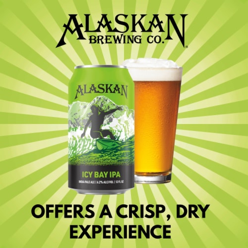 Alaskan Brewing Co. Icy Bay IPA Craft Beer Perspective: right