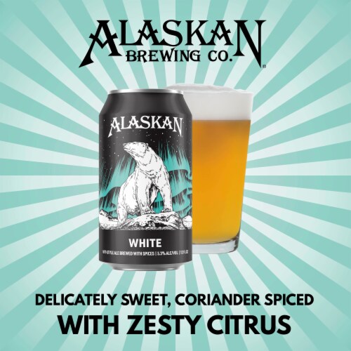 Alaskan Brewing Co. White Wit-Style Ale Craft Beer Perspective: right
