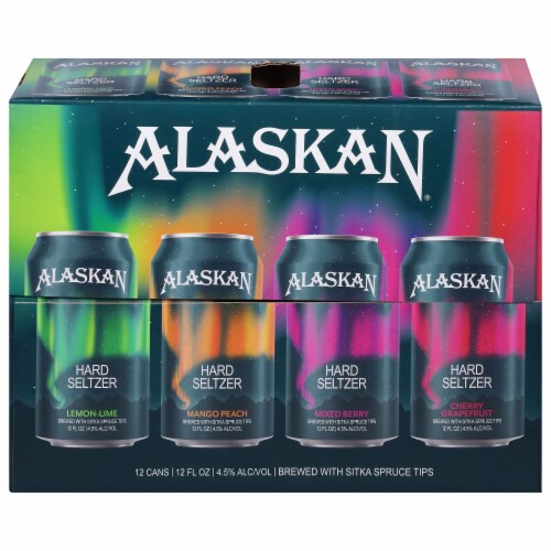 Alaskan Hard Seltzer Four Flavor Craft Beer Mixed Pack Perspective: right