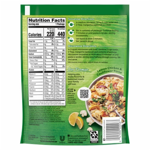 Knorr Chicken Fettuccine Pasta Sides Perspective: right