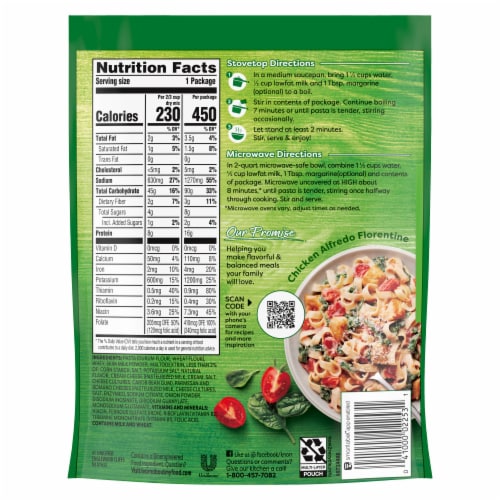 Knorr Fettuccine Alfredo Pasta Sides Perspective: right