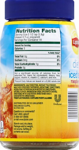 Lipton™ Raspberry Diet Iced Tea Mix Perspective: right