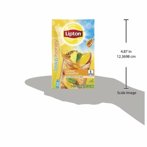 Lipton™ Mango Pineapple Iced Green Tea Mix Packets Perspective: right