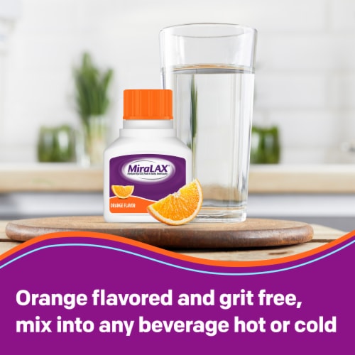 MiraLAX® Orange Powder Laxatives Perspective: right