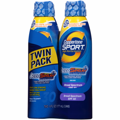 Coppertone Sport Continuous Spray Sunscreen SPF 30 Twin Pack Perspective: right