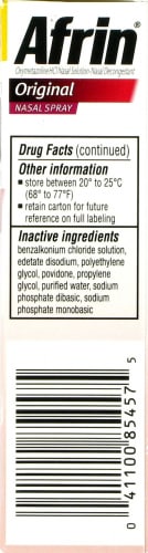 Afrin Congestion Relief Nasal Spray Oxymetazoline HCl Perspective: right