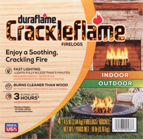 Duraflame® Crackleflame® Indoor Outdoor Firelogs Perspective: right