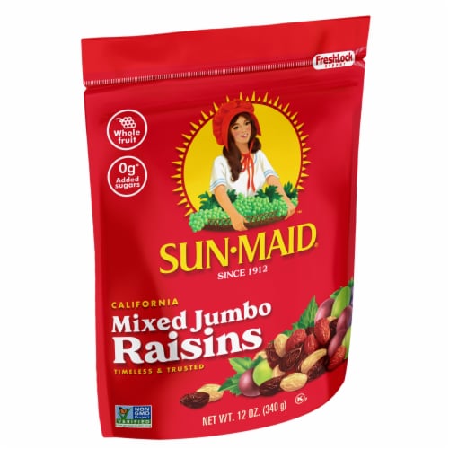 Sun-Maid® Mixed Jumbo Raisins Perspective: right