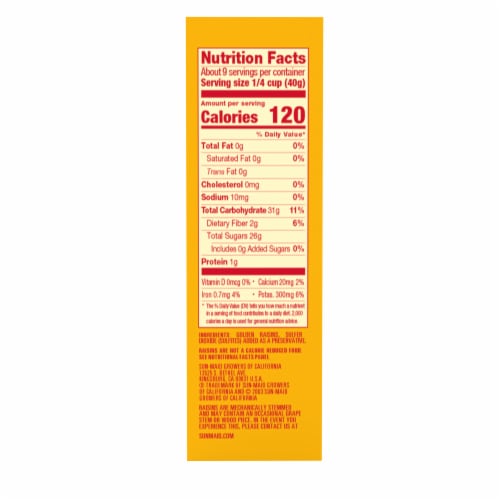 Sun-Maid® California Golden Raisins Perspective: right