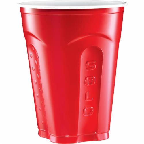 Solo® Squared Plastic Cups Perspective: right