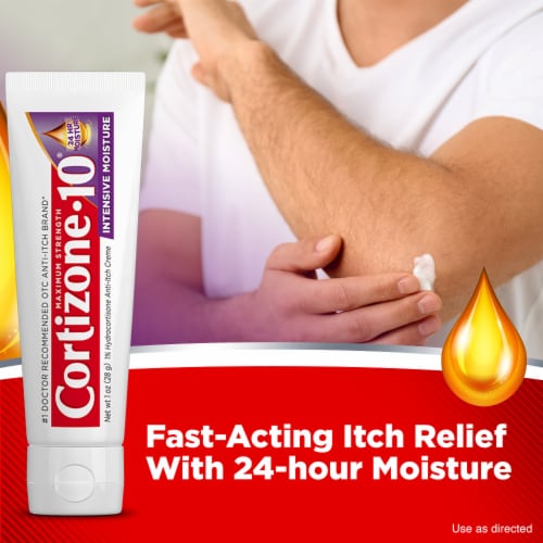 Cortizone-10® Maximum Strength Intensive Moisture Anti-Itch Cream Perspective: right