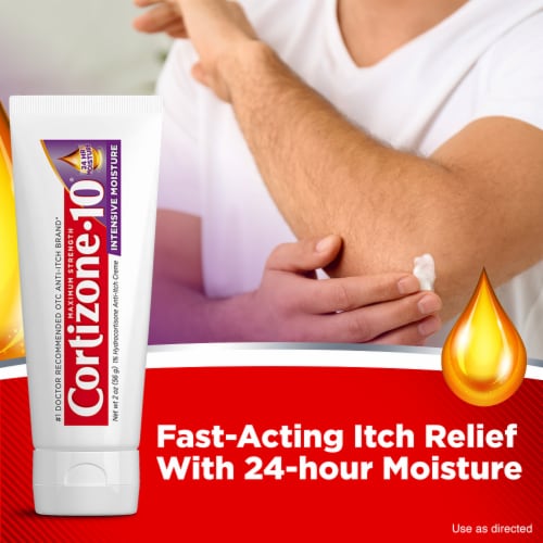 Cortizone-10® Maximum Strength Intensive Moisture Anti-Itch Cream Perspective: right