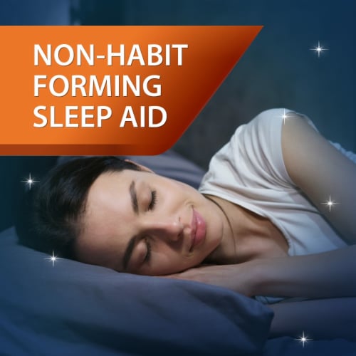 Unisom SleepTabs Doxylamine Succinate Sleep-Aid Tablets Perspective: right