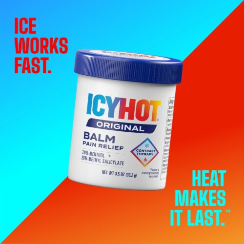 Icy Hot Original Pain Relieving Methyl Salicylate and Menthol Balm Perspective: right