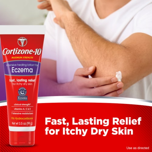 Cortizone-10® Maximum Strength Eczema Intensive Healing Lotion Perspective: right