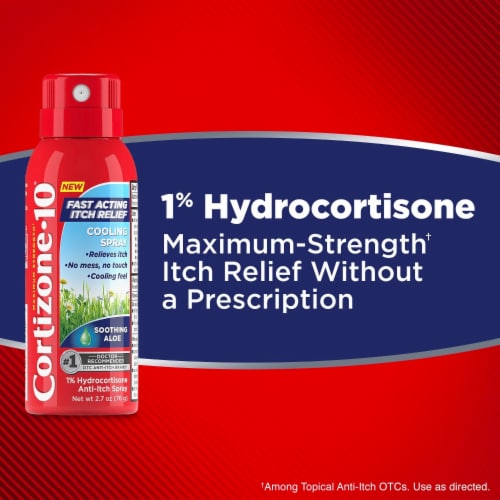 Cortizone 10® Maximum Strength Itch Relief Cooling Spray with Hydrocortisone 1% and Soothing Aloe Perspective: right