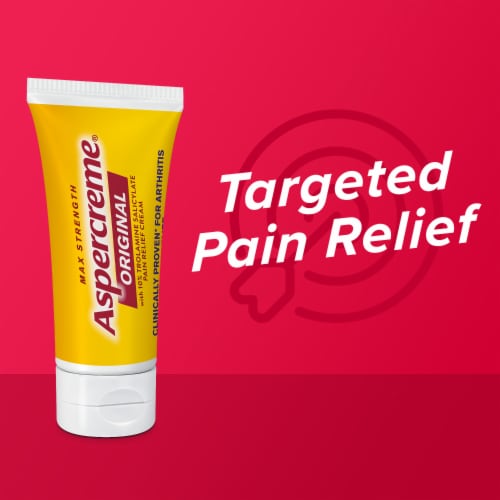 Aspercreme Maximum Strength Pain Relief Cream 10% Trolamine Salicylate Perspective: right
