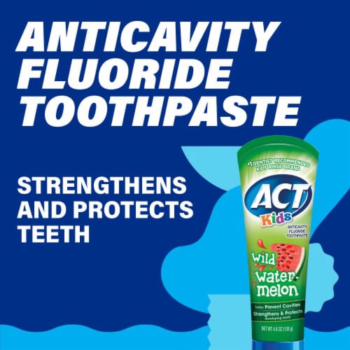 ACT Kids Fluoride Wild Watermelon Toothpaste Perspective: right