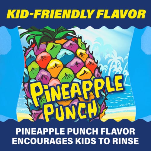 ACT Anticavity Fluoride Mouthwash for Kids Sugar & Alcohol Free Pineapple Punch Flavor Perspective: right