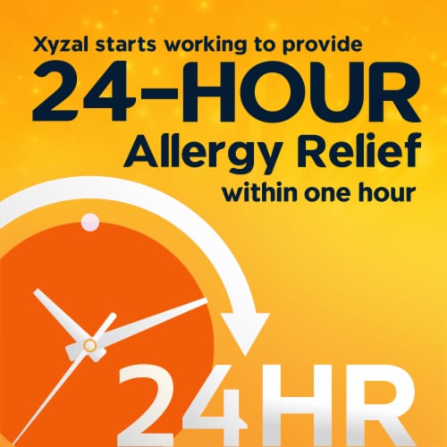 Xyzal Allergy Tablets 24HR Allergy Relief Perspective: right