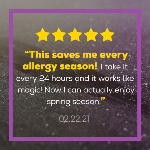 Allegra 24HR Adult Non-Drowsy Antihistamine Tablets, 84-Count, 180 mg Perspective: right