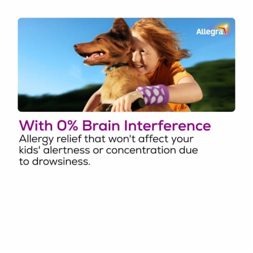 Allegra Children's 12 Hour Berry Non-Drowsy Allergy And Sinus Antihistamine Liquid Fexofenadine HCL Perspective: right
