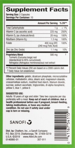 AllerLife Vitality Daily Wellness Allergy Support Capsules 20 Count Perspective: right