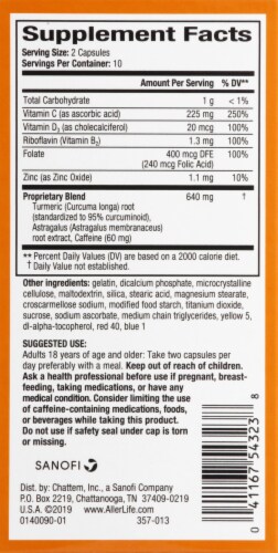 AllerLife Energize Daily Wellness Allergy Support Dietary Supplement Capsules 20 Count Perspective: right