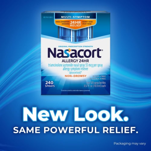 Nasacort 24HR Allergy Nasal Spray for Adults Non-drowsy & Alcohol Free Perspective: right