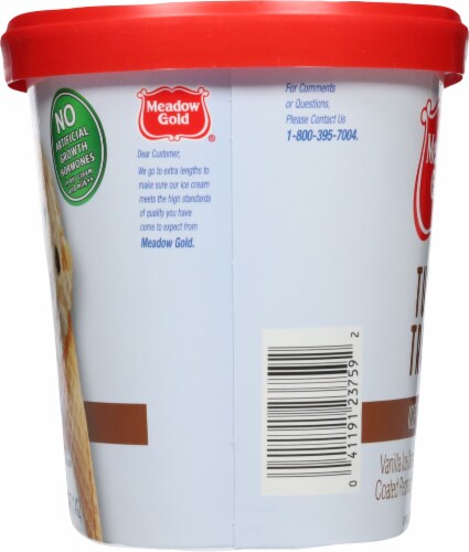 Meadow Gold Turtle Tracks Ice Cream Tub Perspective: right
