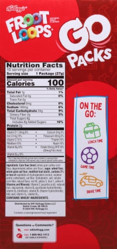 Kellogg's® Froot Loops® Snacking Cereal Go Packs Perspective: right