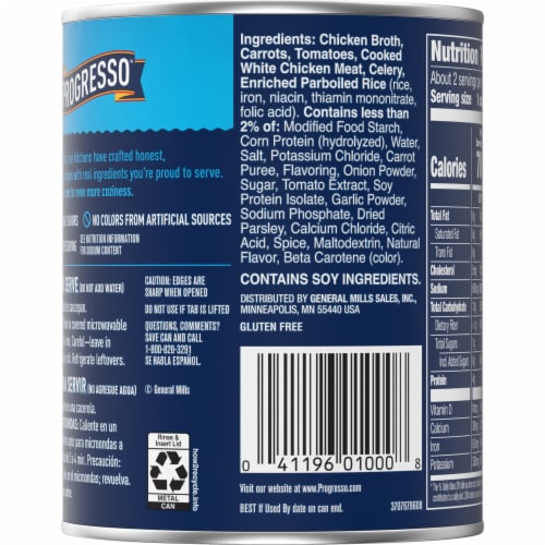 Progresso Traditional Chicken Rice with Vegetables Soup Perspective: right