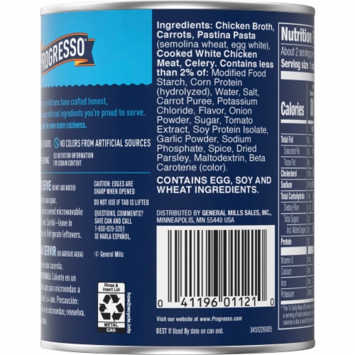 Progresso Traditional Chicken with Vegetables & Pastina Pasta Soup Perspective: right