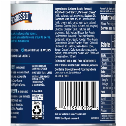 Progresso Light Broccoli Cheese Canned Soup