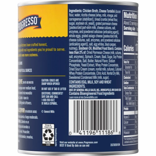 Progresso™ Rich & Hearty Three Cheese Tortellini Soup Perspective: right