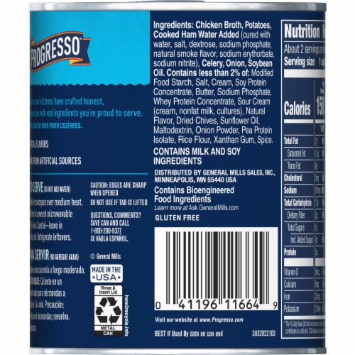 Progresso Traditional Creamy Potato Ham with Chives Soup Perspective: right