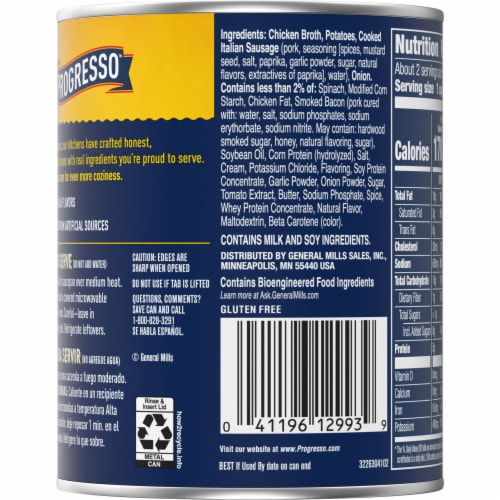 Progresso™ Rich & Hearty Gluten Free Italian Sausage & Potato Canned Soup Perspective: right