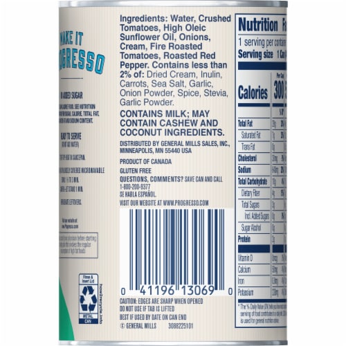 Progresso™ Keto*-Friendly Creamy Tomato Canned Soup Perspective: right