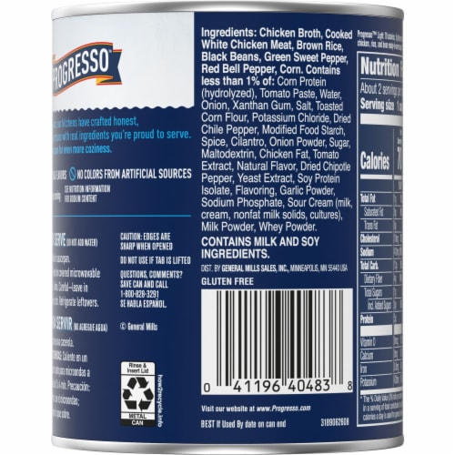 Progresso Light Zesty Santa Fe Style Gluten Free Chicken Soup Perspective: right
