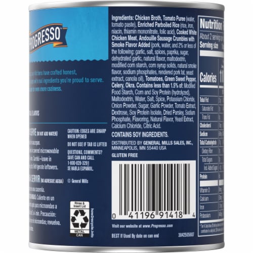 Progresso Traditional Chicken & Sausage Gumbo Soup Perspective: right