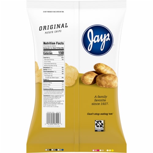 Jays® Original Potato Chips, 10 Oz Bag Perspective: right