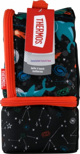 Thermos Space Party Dual Lunch Kit - Black/Red Perspective: right