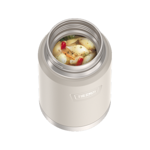 Thermos® Stainless Steel Food Jar with Spoon - Sandstone Perspective: right