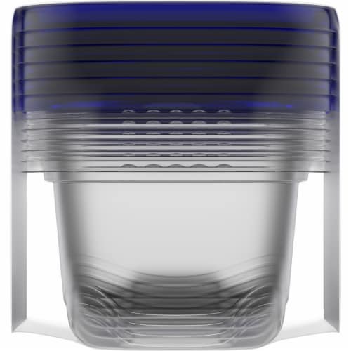 Kroger Home Sense Square BPA-Free Plastic Snap Seal Food Storage Container - 6 pack Perspective: right