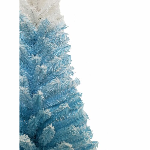 Holiday Home Blue Gradient Christmas Tree Perspective: right